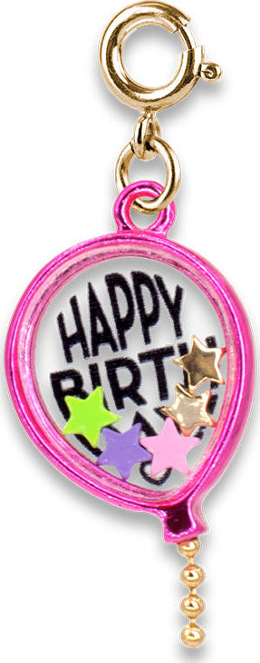 Gold Birthday Balloon Shaker Charm