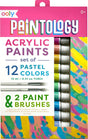 Paintology Acrylic Paints Set - Pastel Colors - Set of 12