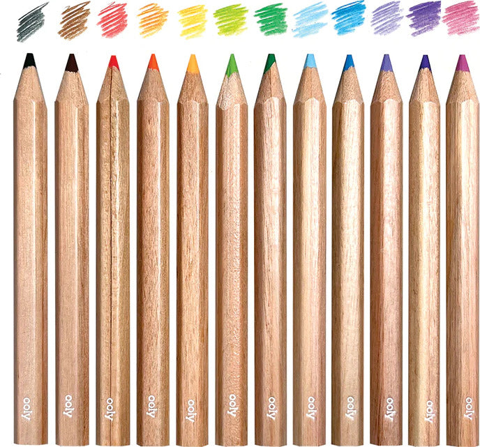 Draw 'n' Doodle Mini Colored Pencils + Sharpener - Set of 12