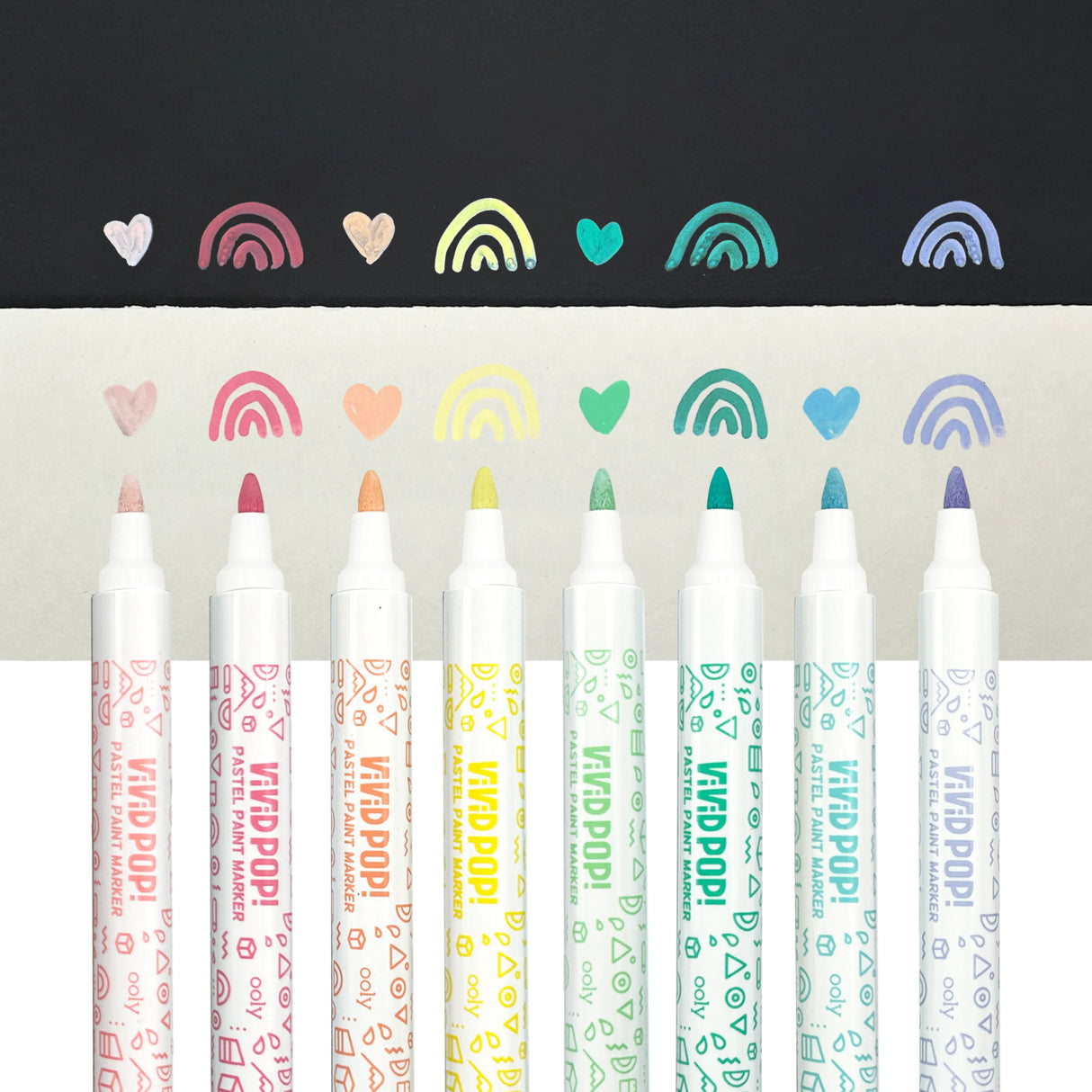 Vivid Pop! Water Based Paint Markers - Pastel - Set of 8