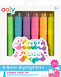 Heart Pops Neon Highlighters - Set of 6