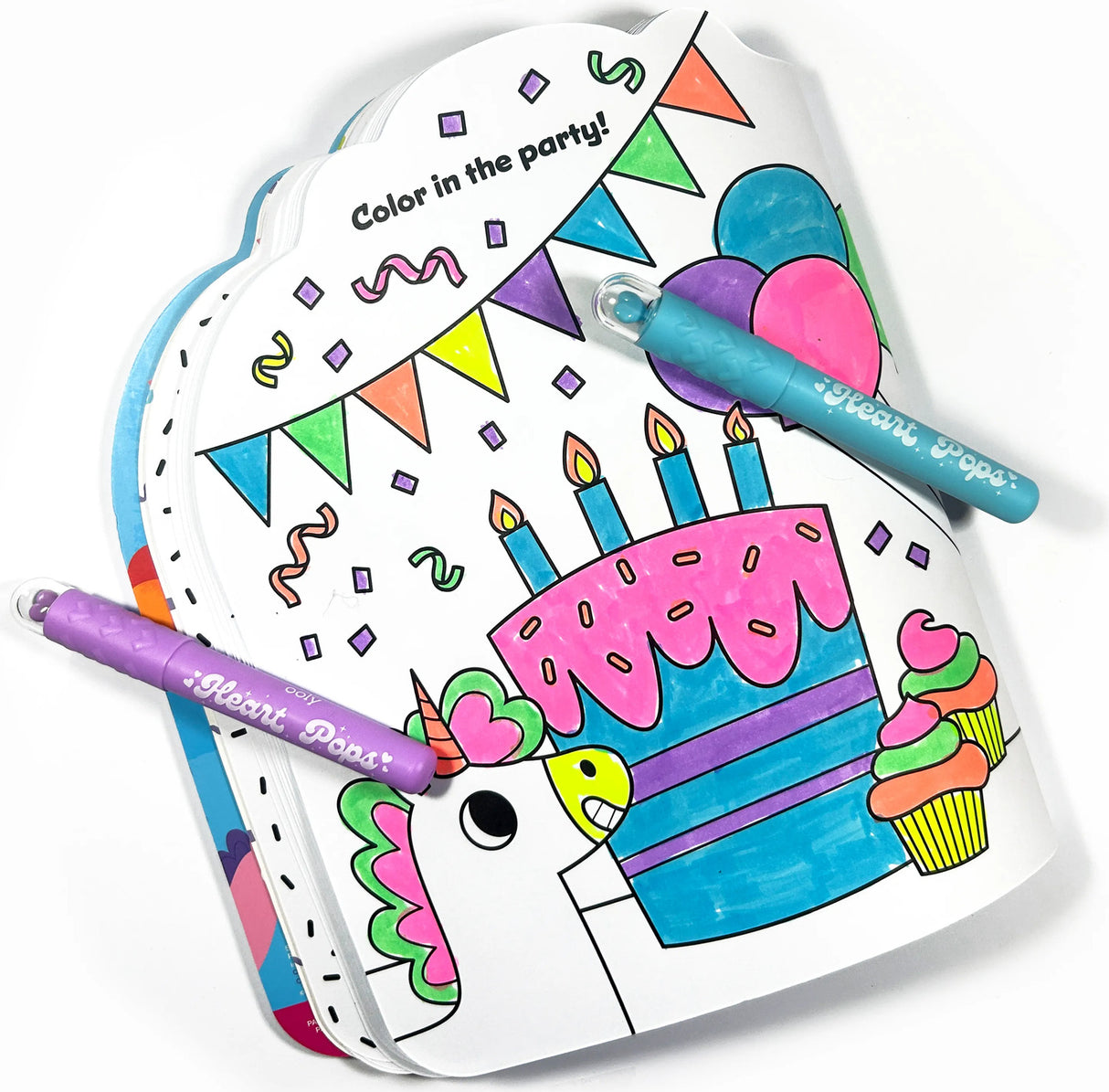 Heart Pops Neon Highlighters - Set of 6