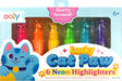 Lucky Cat Paw Scented Neon Highlighters - Set of 6