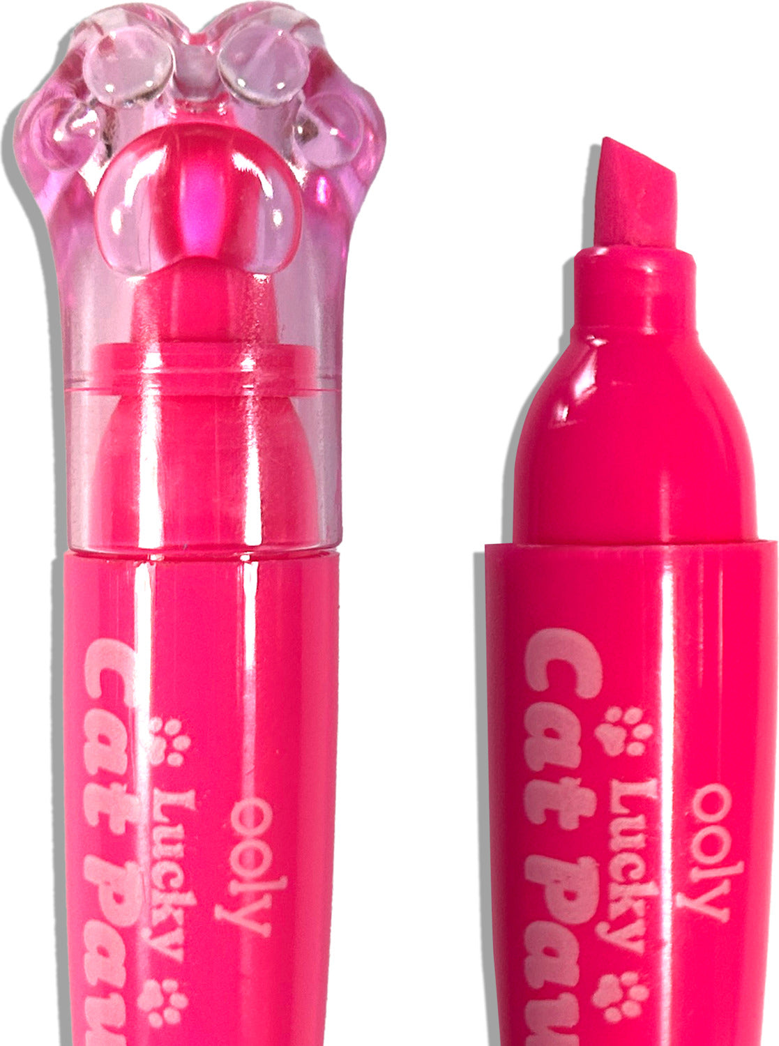 Lucky Cat Paw Scented Neon Highlighters - Set of 6