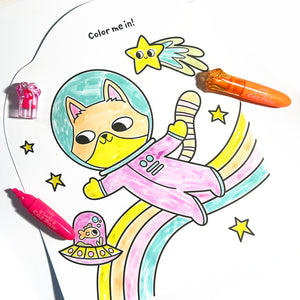 Lucky Cat Paw Scented Neon Highlighters - Set of 6