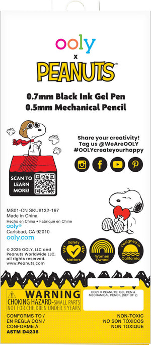 OOLY x Peanuts Gel Pen and Mechanical Pencil - Set of 2