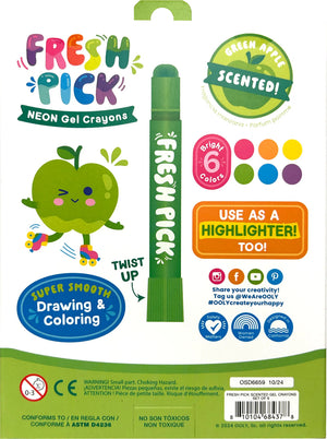 Fresh Pick Apple Scented Gel Crayons - Set of 6