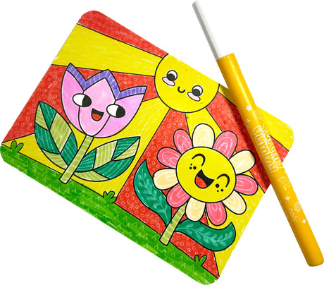 Undercover Art Hidden Pattern Coloring Activity Art Cards - Garden Pals