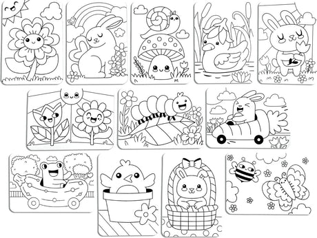 Undercover Art Hidden Pattern Coloring Activity Art Cards - Garden Pals