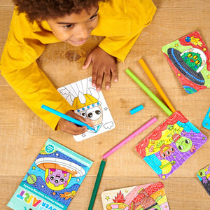 Undercover Art Hidden Pattern Coloring Activity Art Cards - Garden Pals