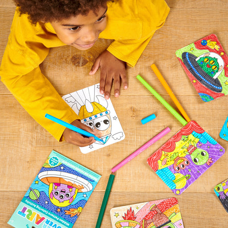 Undercover Art Hidden Pattern Coloring Activity Art Cards - Garden Pals