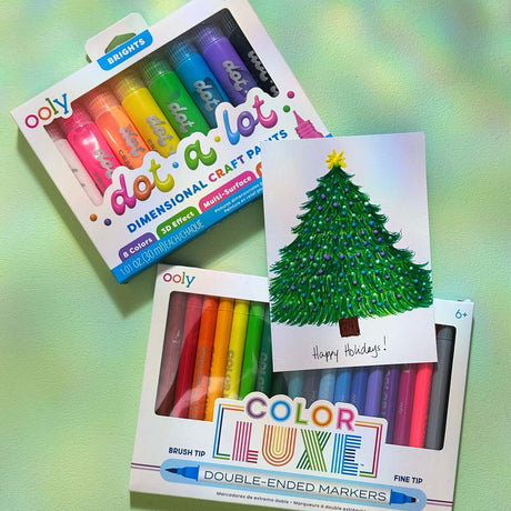 Dot-a-Lot 3D Dimensional Craft Paint - Brights - Set of 8