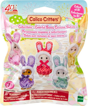 Calico Critters Cutie Collectibles - Colorful Bunny Costume Babies (assorted)