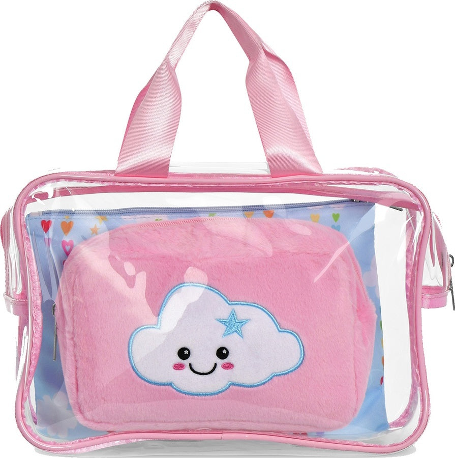 Cheerful Clouds Cosmetic Bag Trio