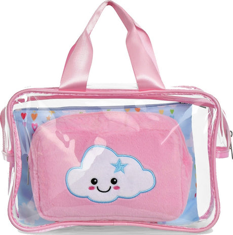 Cheerful Clouds Cosmetic Bag Trio