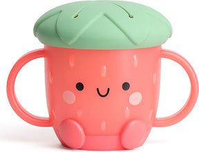 Itzy Snack Cup™ Durable Plastic Cup with Silicone Lid (Bonnie the Strawberry)