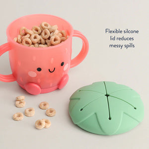 Itzy Snack Cup™ Durable Plastic Cup with Silicone Lid (Bonnie the Strawberry)