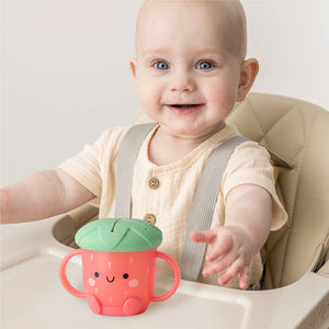 Itzy Snack Cup™ Durable Plastic Cup with Silicone Lid (Bonnie the Strawberry)