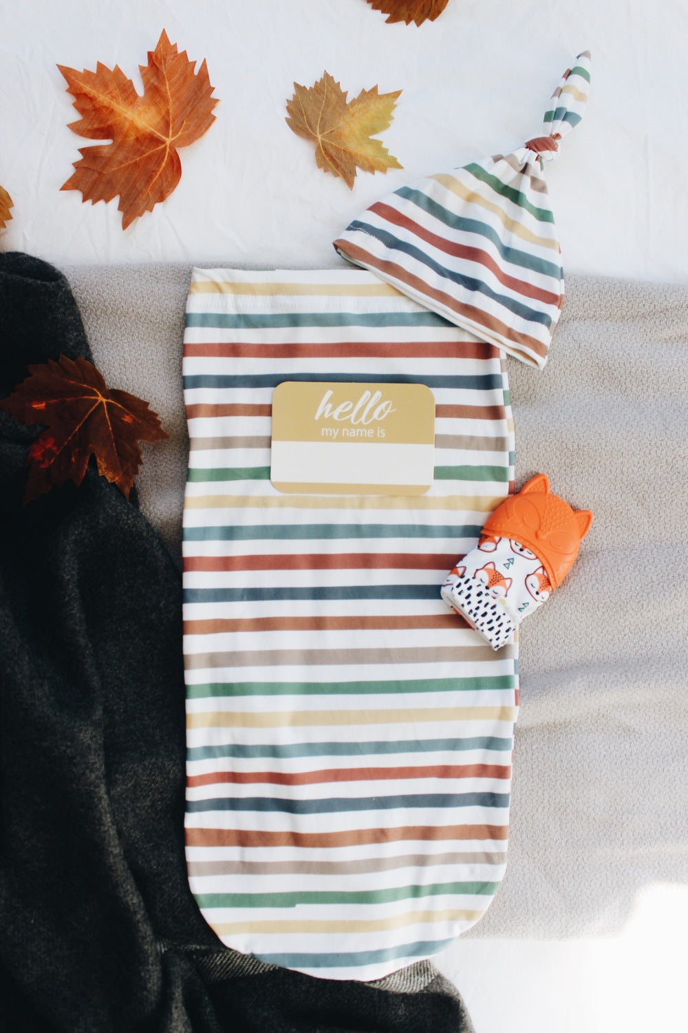 Cutie Cocoon - Cocoon and Hat Set (Dusty Rainbow)
