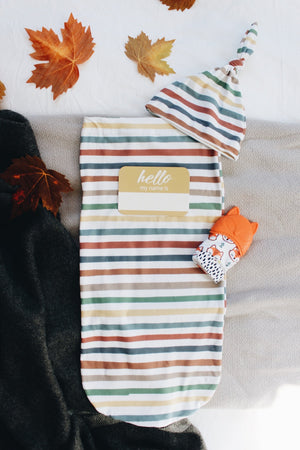 Cutie Cocoon - Cocoon and Hat Set (Dusty Rainbow)