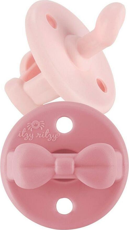 Sweetie Soother - 2-Pack Orthodontic Silicone Pacifiers (Ballet Slipper & Primrose 6-18M)