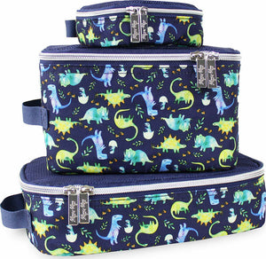 Packing Cubes Dino (Blue Dinos) -Diaper Bag Accessories