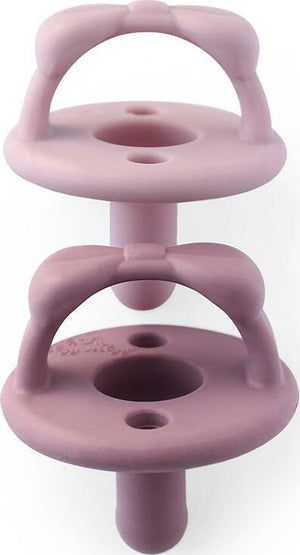 Sweetie Soother - 2-Pack Silicone Pacifiers (Orchid and Lilac Bows)