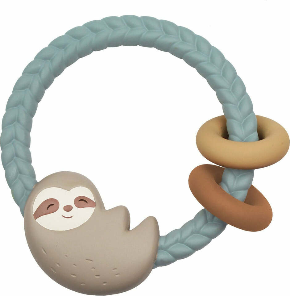 Ritzy Rattle - Silicone Teether w/ Rattle (Sloth)