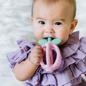 Bitzy Biter Pink Lemonade -Silicone Teething Ball