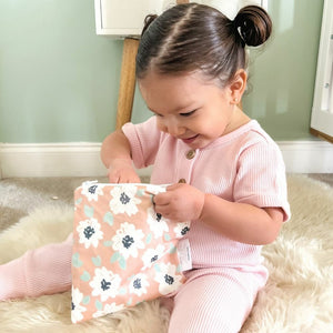 Snack Happens - Reusable Snack & Everything Bag (Playful Petals)