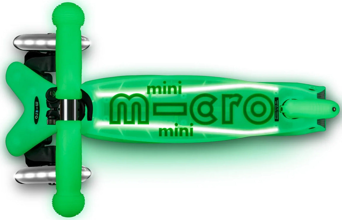 Micro Mini Glow Plus LED Scooter (Icy Lime) - Gingerbread House Toys