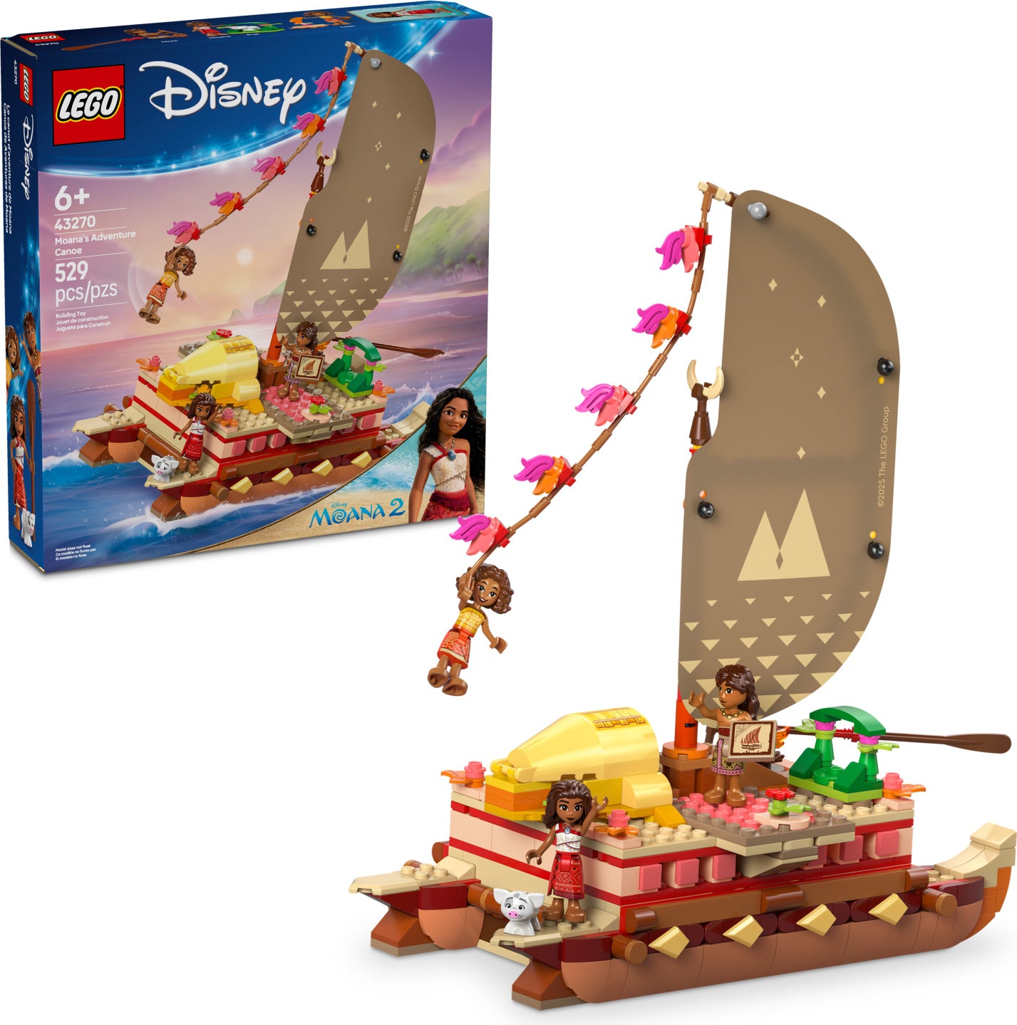 LEGO Disney Princess: Moana's Adventure Canoe - Gingerbread House Toys