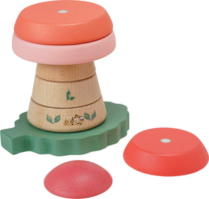 Folklore Fun-gi Magnetic Wooden Toadstool Shaped Stacking Toy 12 Months and Up