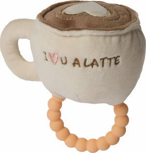 Sweet Soothie Hot Latte Teether Rattle - 5"