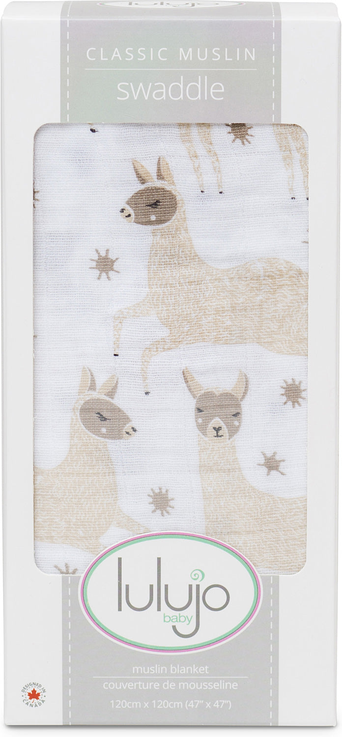 Classic Muslin Swaddle - Modern Llama