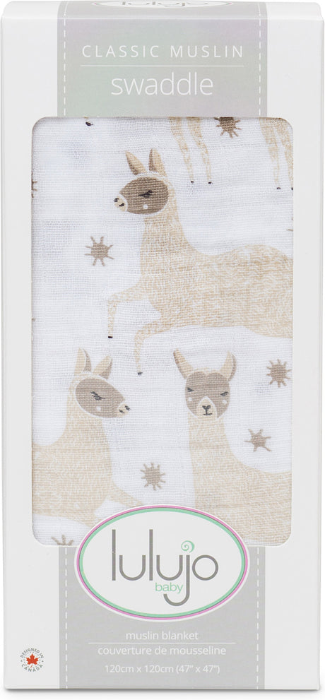 Classic Muslin Swaddle - Modern Llama