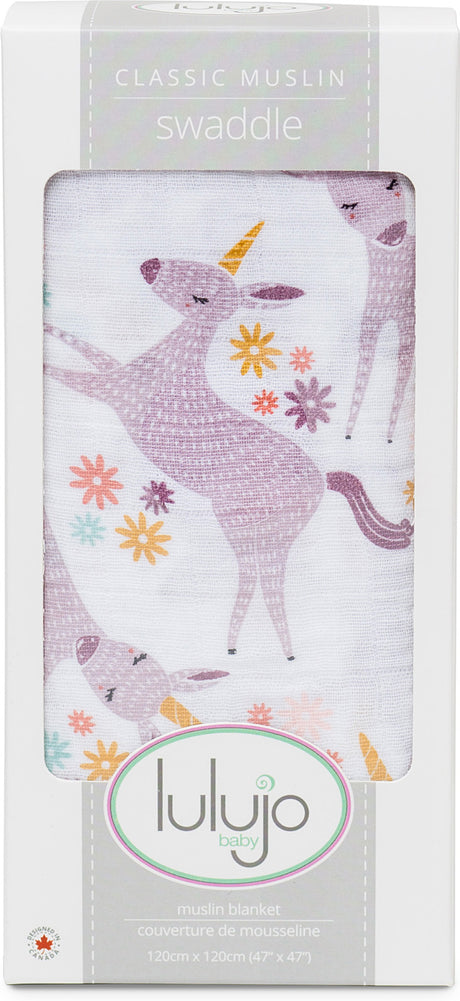 Classic Muslin Swaddle - Modern Unicorn