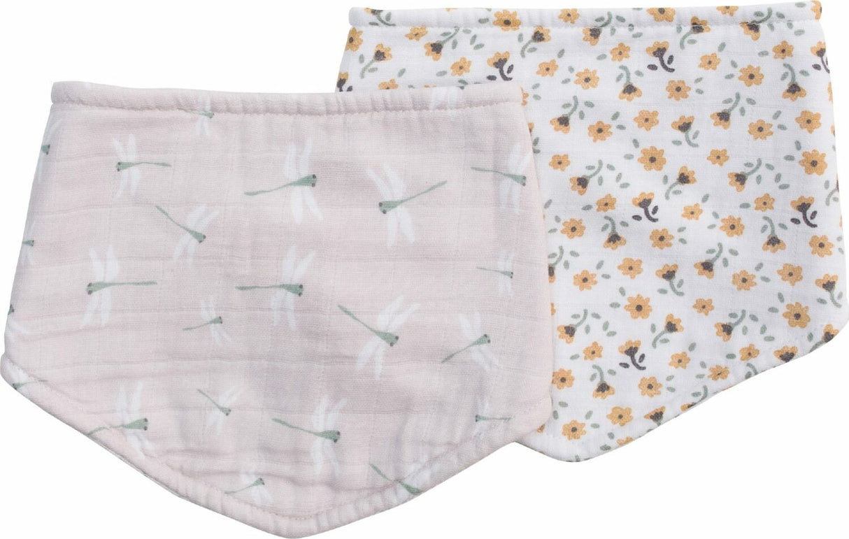 Lulujo Vintage Floral  Dragonfly Bandana Bibs