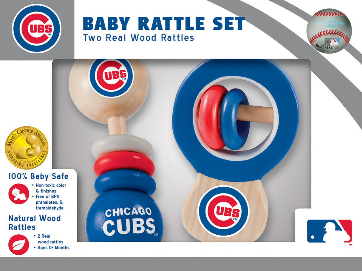 Chicago Cubs MLB Wood Rattle 2-Pack