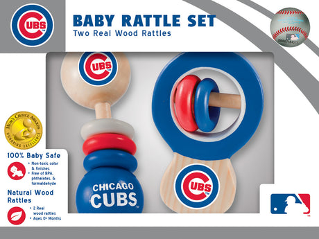 Chicago Cubs MLB Wood Rattle 2-Pack