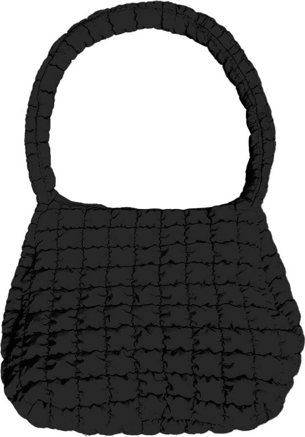 Black Puffer Tote Bag