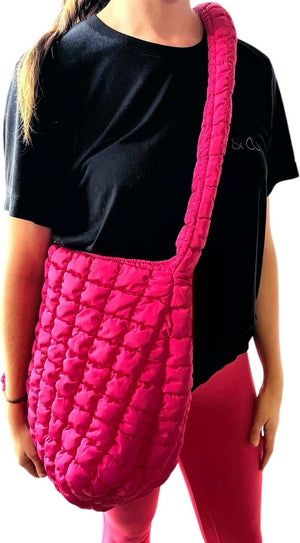 Black Puffer Tote Bag