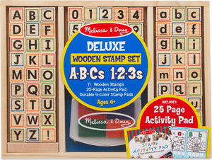 Wooden ABC Activity Stamp Set