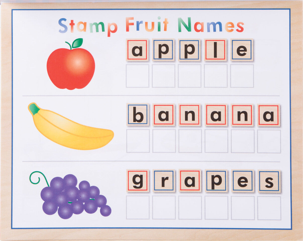 Wooden ABC Activity Stamp Set