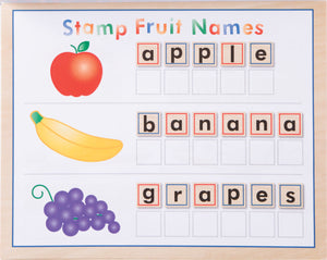 Wooden ABC Activity Stamp Set