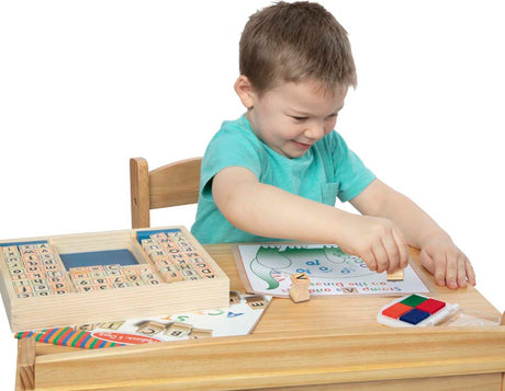 Wooden ABC Activity Stamp Set