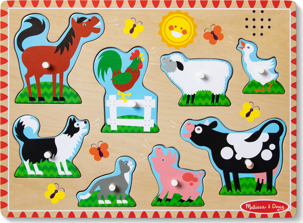 Farm Animals Sound Puzzle - Gingerbread House Toys Farm Animals Sound Puzzle - Gingerbread House Toys