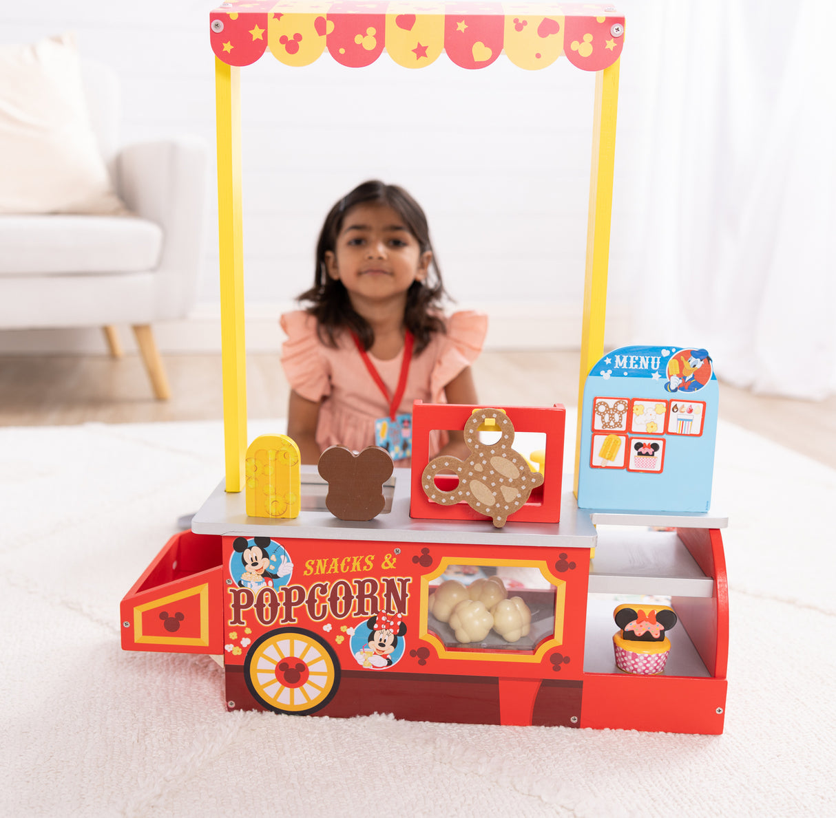 Disney Snacks and Popcorn Wooden Food Counter