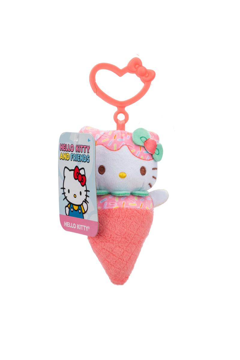 Hello Kitty 4in Clip On Plush - Gingerbread House Toys