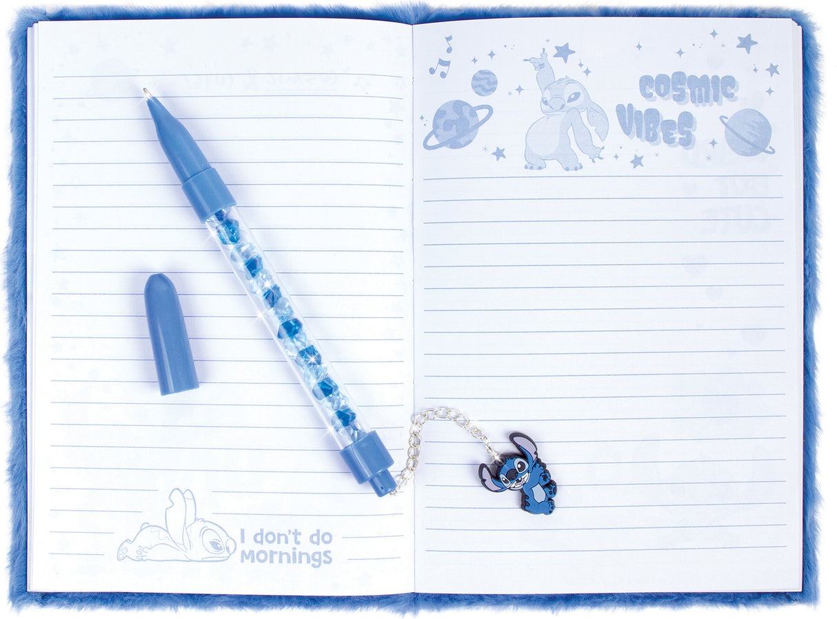 Disney: Stitch Cool Vibes Fuzzy Journal and Pen